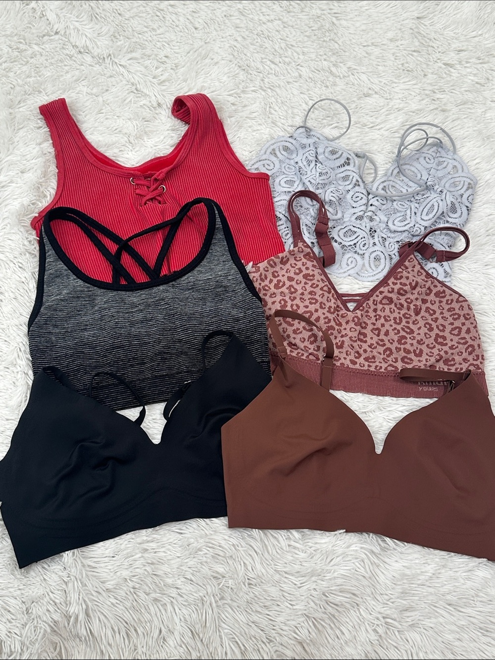  Bundle of 6 Bralettes Size S/M